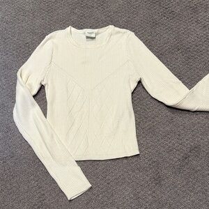Abercrombie and Fitch Cream Knit Sweater Top